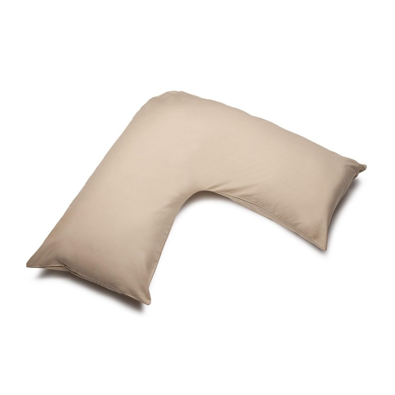 Belledorm Blue V shaped pillow case cover with poppers -