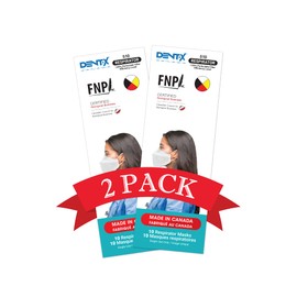 Canadian Made -510 Respirator Mask With Ear Loops 2-Pack (20 Masks, ADULT, WHITE)