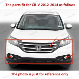 NAYSON 9PC For Honda CR-V 2012-2014 Front Chrome Grille Fog light Kit Headlight Bracket