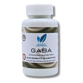 SAISA HERBAL Gaba 100% Puro Con 120 Capsulas  Acido Gamma-aminobutírico