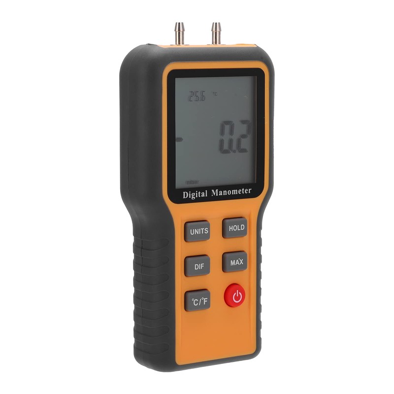 Handheld Digital Manometer, Portable Differential Pressure Gauge Meter for HVAC
