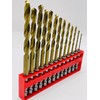 hep® 13pc Titanium Coated Hss Drill Bit High Speed Twist