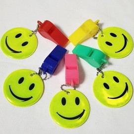 Kids' Self-Defense Whistle & Reflective Keychain DIY Kit 5-Pack