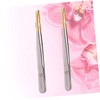 SAFIGLE 2sets Electroplated Stainless Steel Eyebrow Tweezers Flat and Oblique