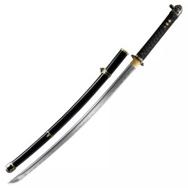 Armory Replicas JAPANESE SAMURAI SWORD GHOST OF TSUSHIMA COSPLAY TACHI KATANA GAME SWORD 1045 - Black, Pewter, Gold
