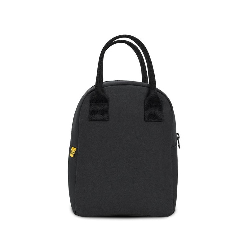 Fluf Zipper Lunch Bag (Various Designs), Solid Black