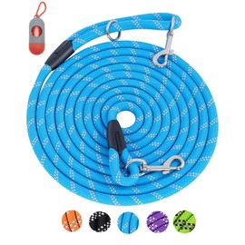 Long Dog Leash for Dog Training 16FT/30FT/50FT/100FT, Reflective Threads Rope Check Cord Dog Leash, Heavy Duty Dog Lead for Large Medium Small Dogs Walking Playing, Camping, or Yard