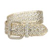 2 Inches Wide Hand Made Braided Square Buckle Belt Size: