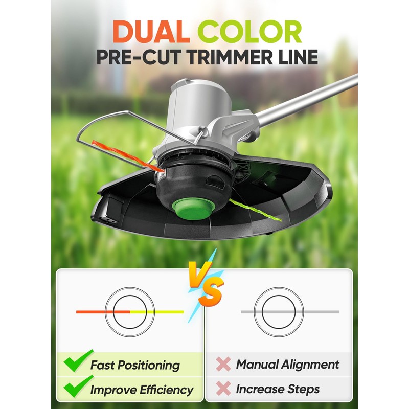 12 Pack AL2420PD Replacement Twisted Trimmer Line Compatible with All