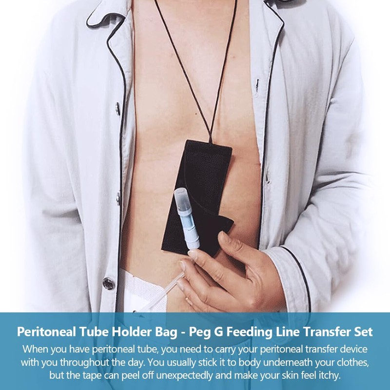 Peritoneal Tube Holder Bag - Peg G Feeding Line Transfer