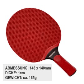 IMPERIAL Table Tennis Bat Power Strike (Red) | TT Special - Schütt Table Tennis