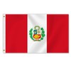 3×5 FT Peru Flag, Large 75D Peruvian National Outdoor Banner,Decor