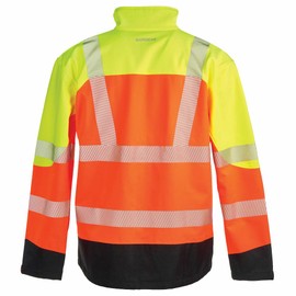 J. J. Keller & Associates, Inc. High Visibility Softshell Safety Jacket, Class 3 Reflective Work Jacket, Fleece Lined, Medium, SAFEGEAR