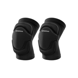 QUNATURE Ski Knee Pads Adults Thick EVA Cushion 360 Wrap Breathable Elastic Knit Knee Support for Skiing Snowboarding Skating Volleyball Basketball Cycling Unisex XL