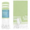 LINENOVA 100% Cotton Turkish Beach Towel 180x100cm, Sand Free Quick
