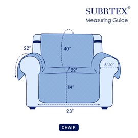 SUBRTEX Sofa Slipcover Reversible Armchair Cover Quilted Chair Slipcover Couch Cover Furniture Protector for Living Room Washable Chair Slip Cover for Pets (Chair, Navy)