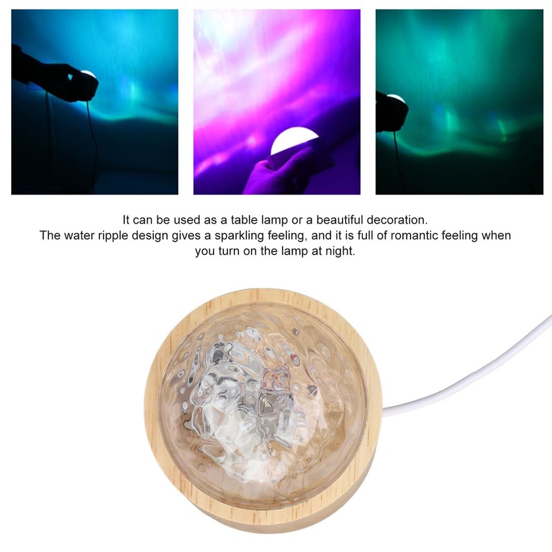 Topyond Water Wave Lamp Remote Control Dynamic Rotating RGB 16
