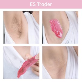 ES Traders Hard Wax Beads 500g Waxing Beads -100% Natural Less Pain Wax Beads Hair Removal Wax Suitable for Sensitive Skin, Bikini Wax, Face Wax, Eyebrow Wax, Underarm- Hard Wax Beans (500G Wax Beans)