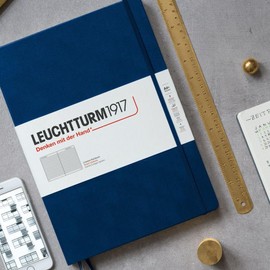 LEUCHTTURM1917 368144 Master Slim Notebook (A4+), Hardcover, 123 Numbered Pages, Rising Sun, Squared