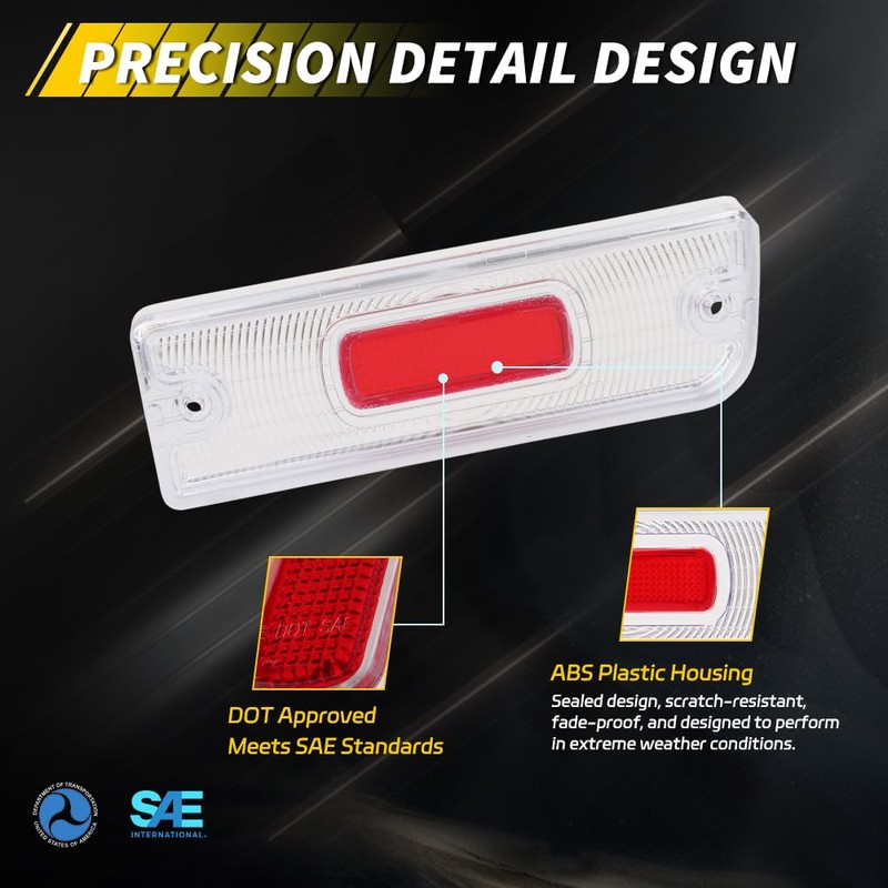 VYNTRAL Reverse Back Up Lamp Light Lens Compatible with Chevelle