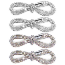 Rhinestone Shoe Laces, Shoelaces for Womens Sneakers Shiny Glitter Rhinestone Shoe Laces for Boots Hoodies Sneakers Drawstring Cords Replacement (47.24in/120cm)