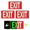 Glow In The Dark Exit Sign Stickers, Photoluminescent Exit Sign