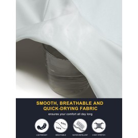 Little Donkey Andy Men's Water-resistant Outerwear Vests, Stretch Windproof Vest for Cycling, Running, Golf (White M)