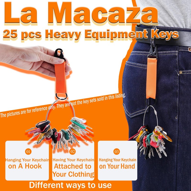 La Macaza No-Duplicate Heavy Equipment Keys Master Set, Construction Ignition