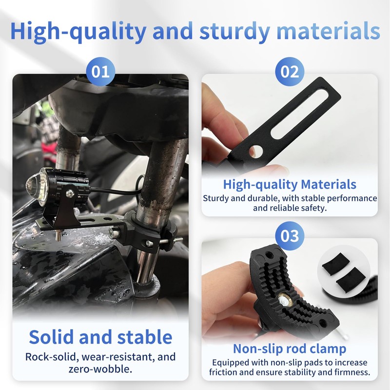 Motorcycle Headlight Mount Brackets 20-38 mm Adjustable Motorcycle Light Holder