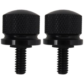 Upgrade 2 Pack Aluminum Alloy Seat Bolt Screw Replacement for Harley Davidson Road Glide Ultra Glide with 1/4"-20 Thread 1996-2024 (Black) by Gxcdizx