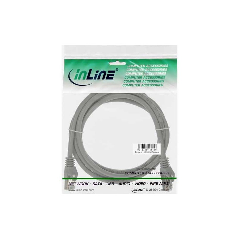 InLine® COSCD Patchkabel TP Cat5e SFTP 1,0m grau 1er