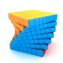 Bokefenuo Cuber Moyu Meilong Speed Cube 7 x 7 Stickerless Meilong Puzzle 7 x 7 x 7 Toys for Kids Magic Cube