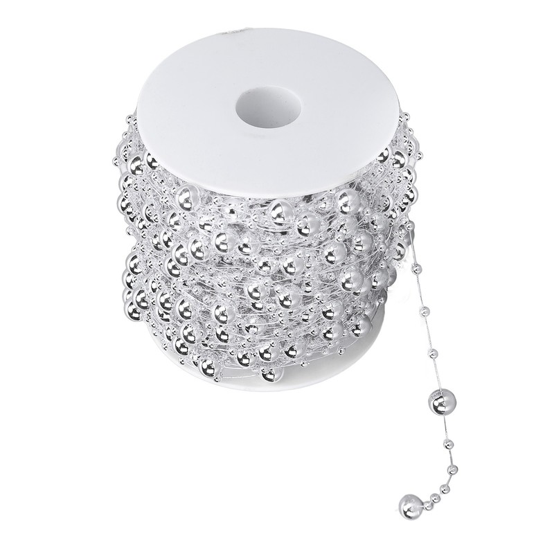 1 Roll Pearl Beads Chain Artificial Pearl Strand Trim String