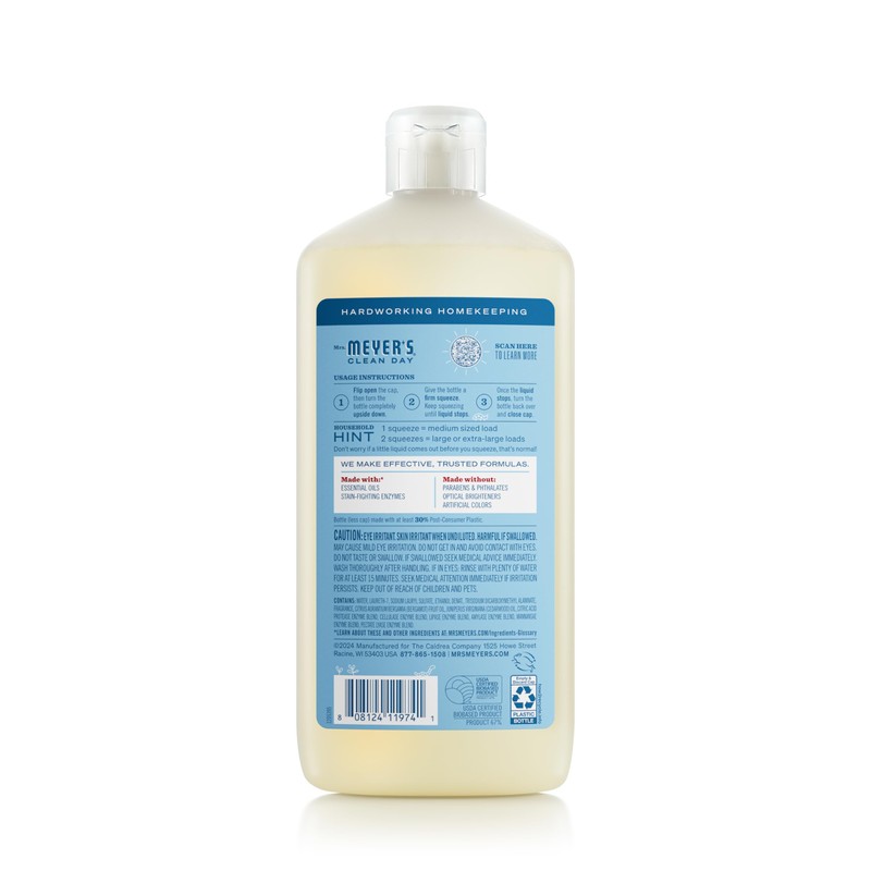 Mrs. Meyer's Clean Day Ultra Concentrated Laundry Detergent, Rain Water