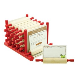 Mountain Woods 24 Piece Rolling Pin Recipe Card Holder, Display Not Included