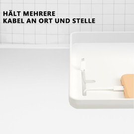 Bedside Tray, Bedside Shelf, Folding Bedside Shelf with Clip for Organising, Bunk Bedside Organiser for College Dorm Room (White)