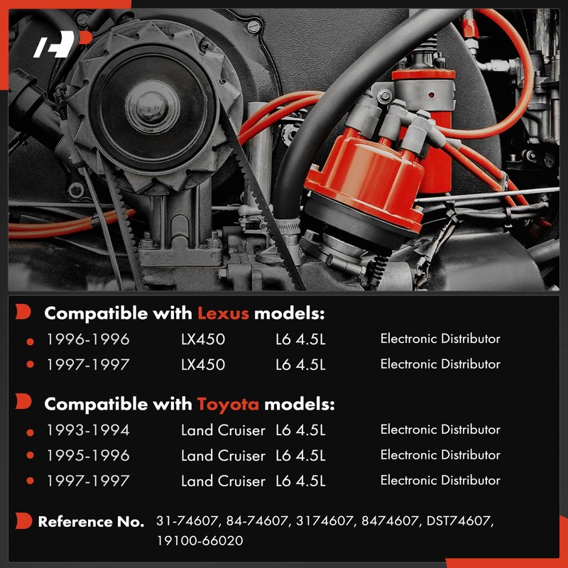 A-Premium Ignition Distributor with Cap and Rotor Compatible with Toyota
