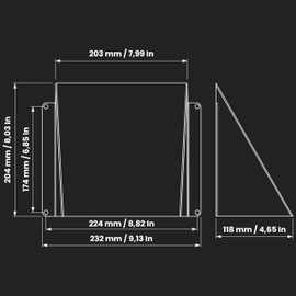Repa Market 200 x 200mm Galvanised Steel Vent Cover - Exhaust Hood with Rain Cover - Indoor and Outdoor Ventilation Hood HVAC Exhaust Duct Exhaust Cap
