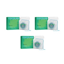 Cocofloss Woven Dental Floss, Dentist-Designed Oral Care, Mint, Waxed, Expanding, Vegan, Kid-Friendly String Floss with Coconut Oil, 3 Spools (33 yd Each)