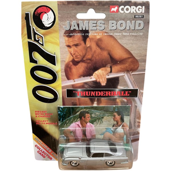 Corgi james bond 007 collectors card thunderball silver hard top