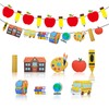 Handytoolinc Back to School Decorative Banner Set, Apple and Pencil