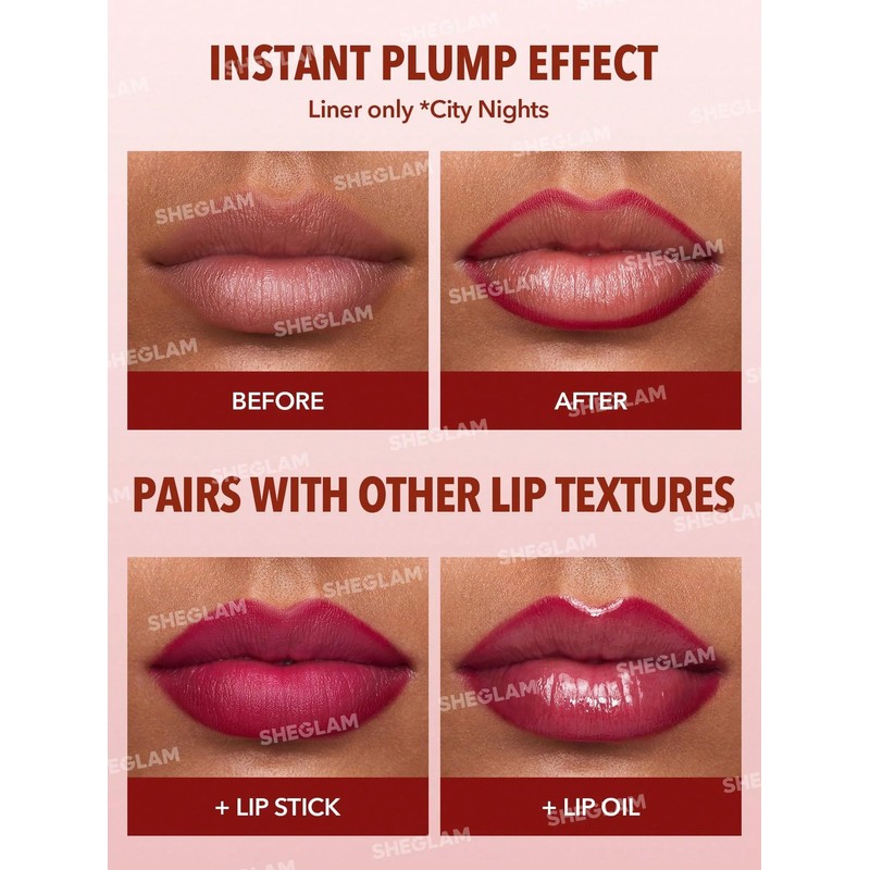 SHEGLAM Lip Facts Lippenkonturenstift hochpigmentierter Bleistift zum Formen und Sculpting