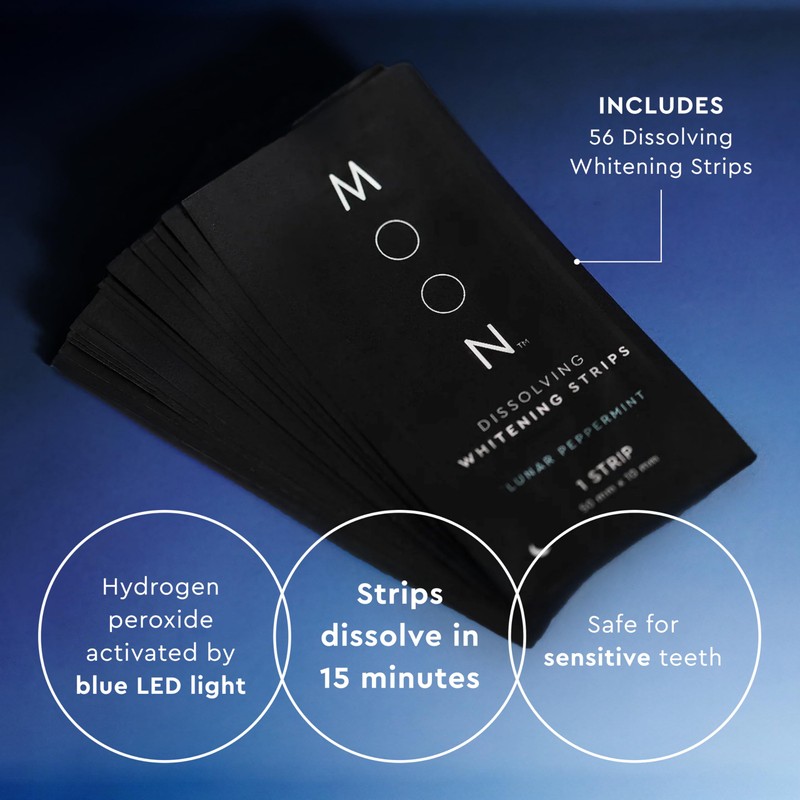 MOON LED Teeth Whitening Kit - Gentle Teeth Whitener Device,