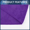 INFINAUTO Cleaning Cloths Towel,Car Drying Plush Cloth Absorbent Microfiber Purple,3pcs