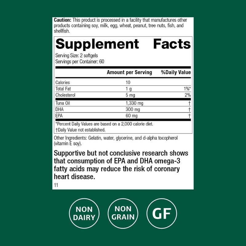 Standard Process Tuna Omega-3 Oil - Brain & Eye Health