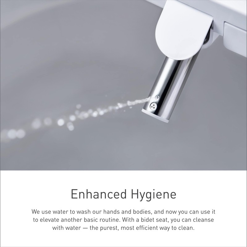Moen EB500-R 2-Series Standard Non-Electronic Bidet Seat for Round Toilets,