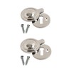 Victorian Keyhole Covered Escutcheon Chrome Covered Round Front Door Keyhole