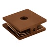 C.R. LAURENCE SCU4ABRZ CRL Antique Bronze Square Style Hole-in-Glass Fixed