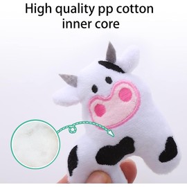YSSZAM Cow Shape Catnip Toy, Cat Plush Chew Toy, Teeth Grinding Catnip Toy Cow Pet Supplies