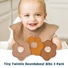 Tiny Twinkle - Kaffle Roundabout Bib 3 Pack - Sand,